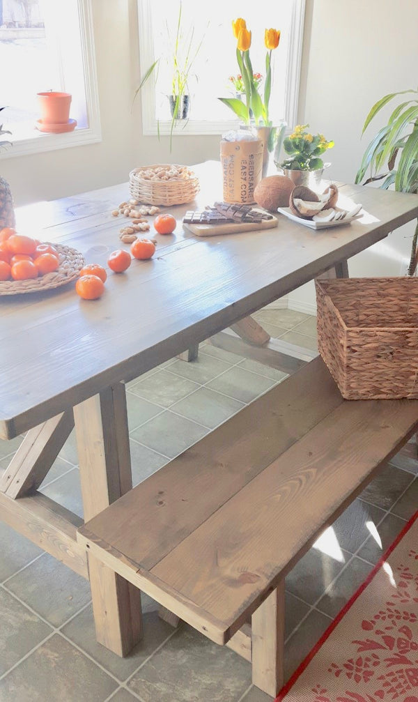 Arles Rustic  Modern Dining Table | CUNA Furniture Makers | Custom Furniture Calgary