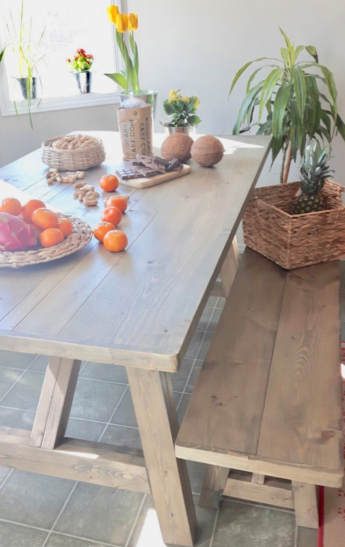 Arles Rustic  Modern Dining Table | CUNA Furniture Makers | Custom Furniture Calgary