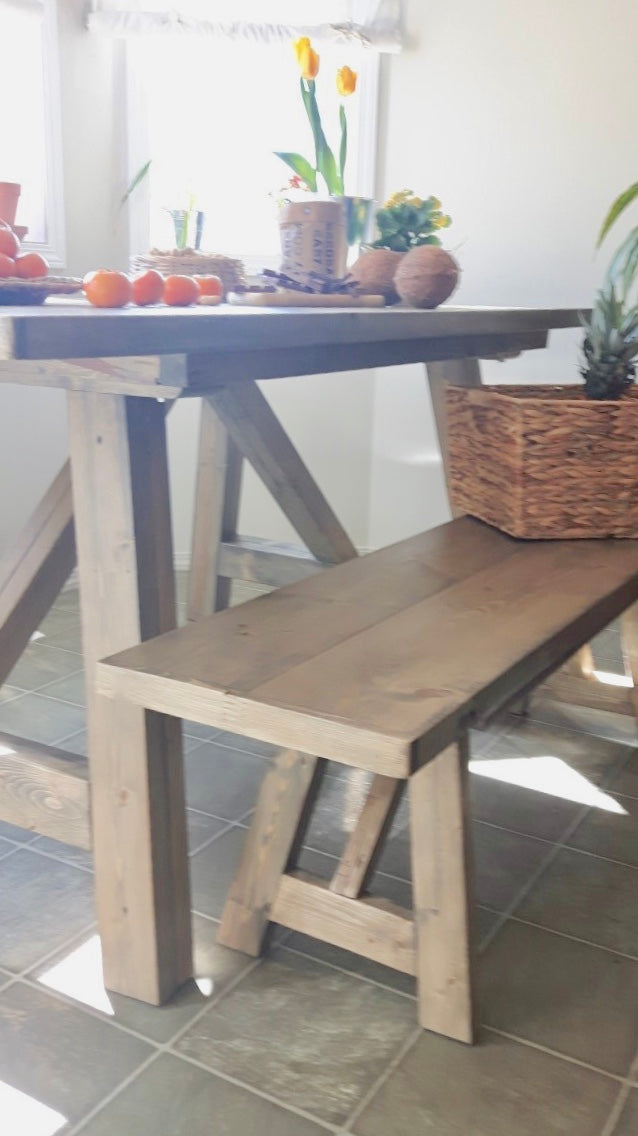 Arles Rustic  Modern Dining Table | CUNA Furniture Makers | Custom Furniture Calgary