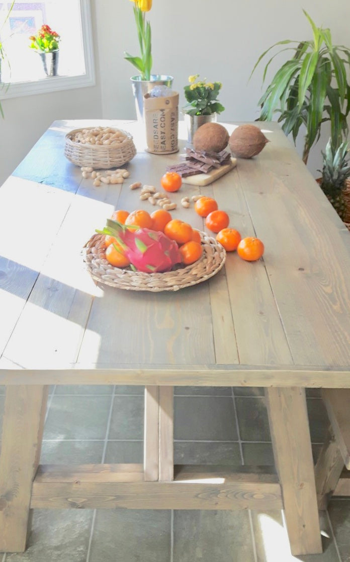 Arles Rustic  Modern Dining Table | CUNA Furniture Makers | Custom Furniture Calgary