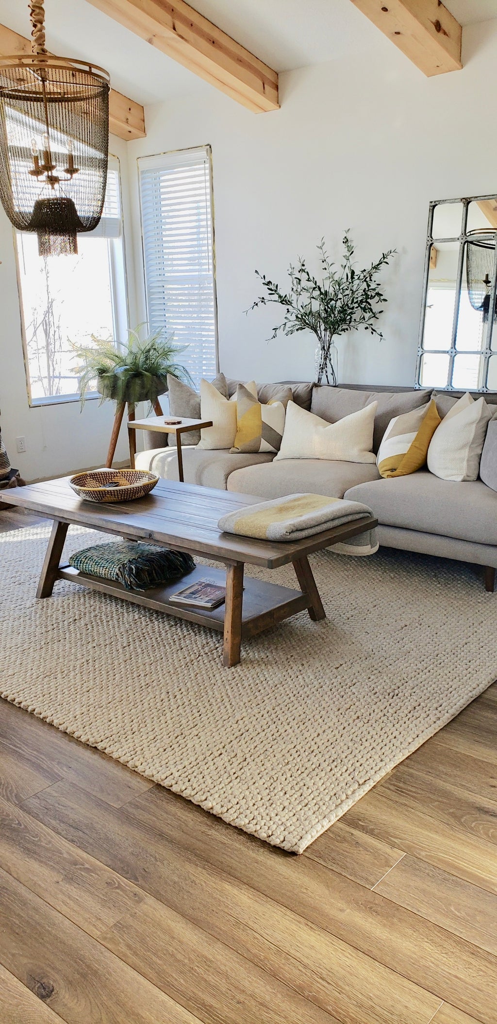 Olivia Rustic Modern Wood Coffee Table | CUNA Furniture Makers