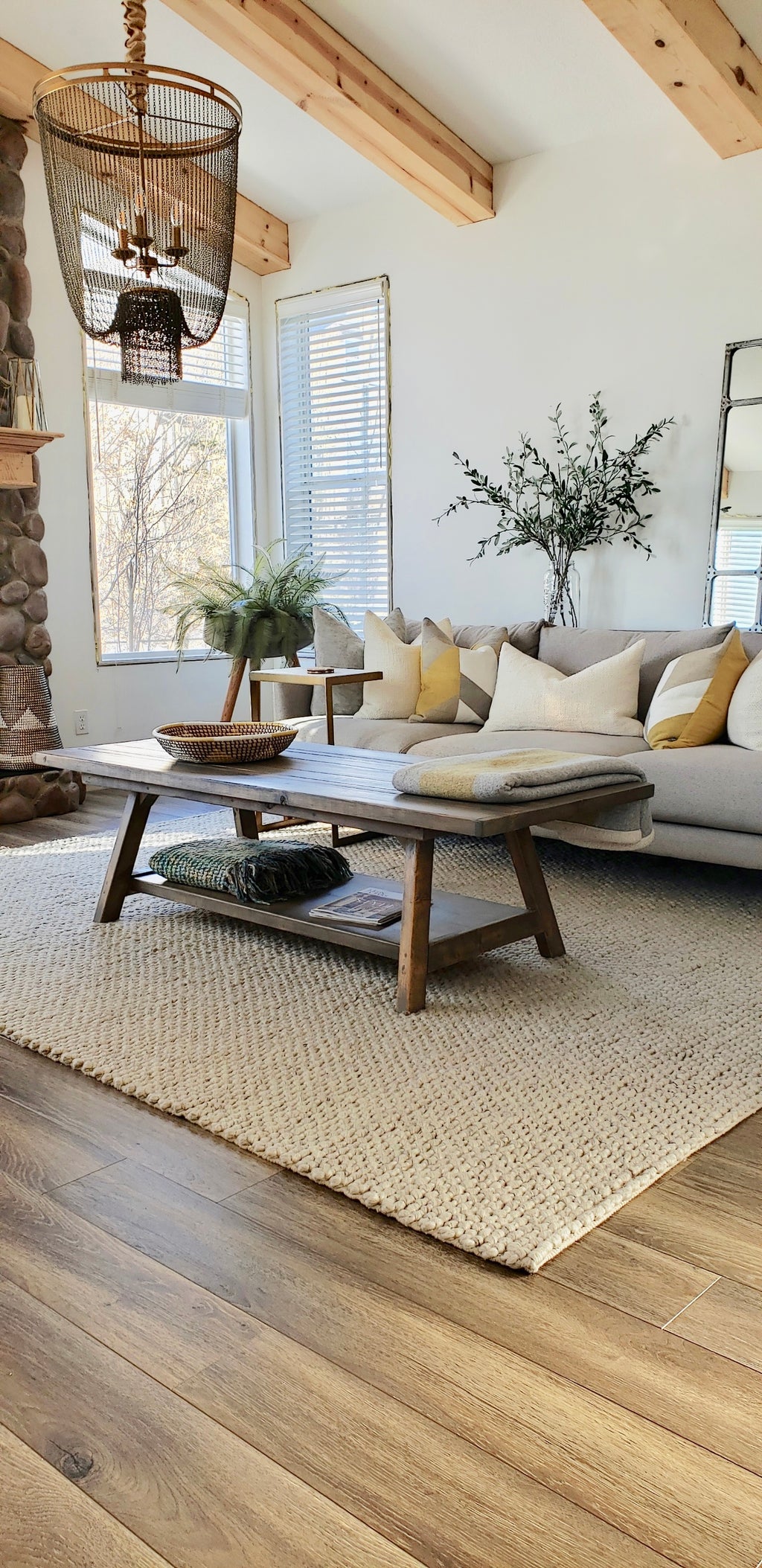 Olivia Rustic Modern Wood Coffee Table | CUNA Furniture Makers